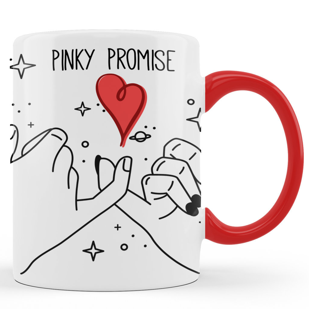 Printed Ceramic Coffee Mug | Friends |Pinky Promise You are my Best Friend Forever | 325 Ml. 